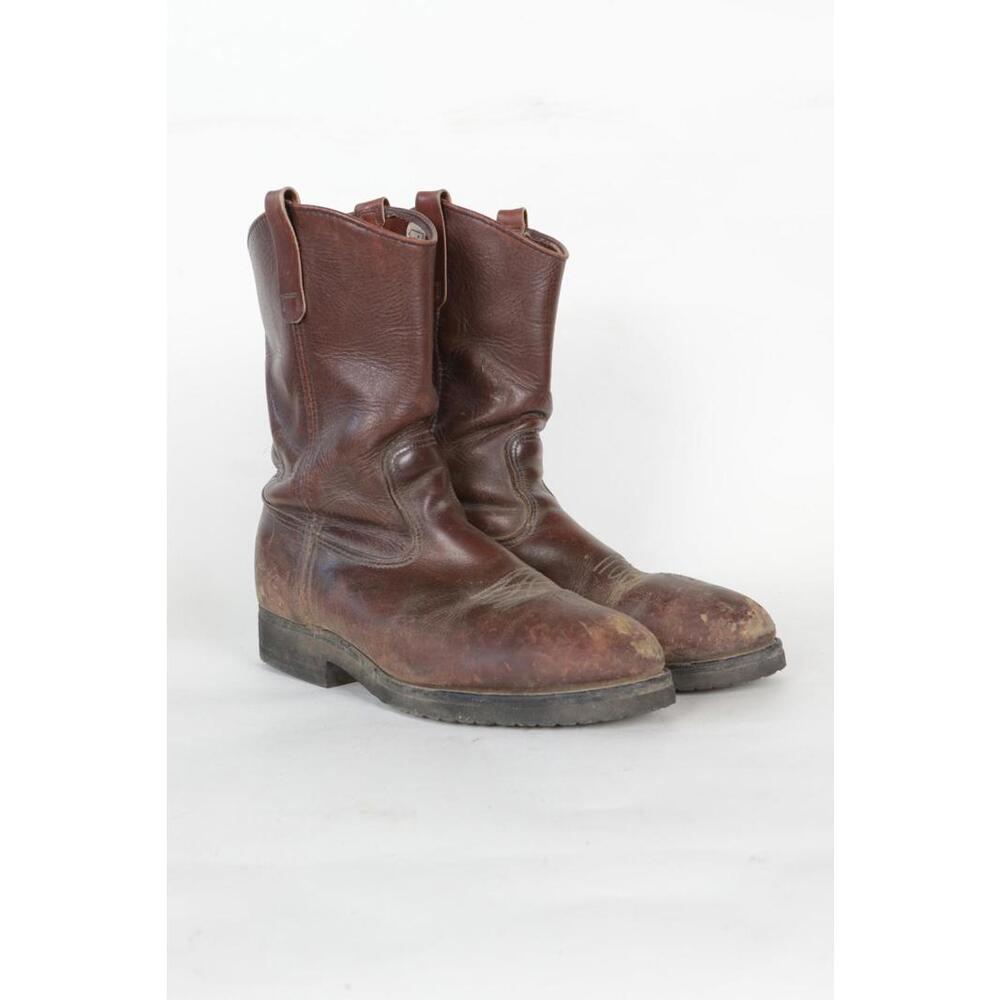 Classic Brown Leather Pull-On Work Boots